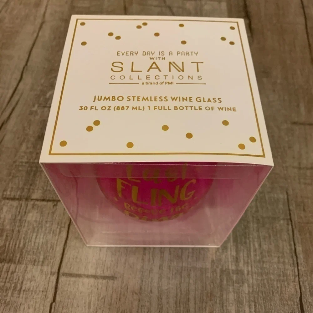 SLANT Collections Jumbo “Last Fling Before the Ring”‎ Stemless Wine Glass – 30oz